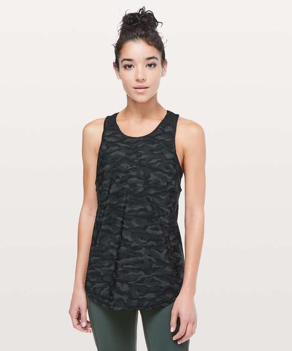 lululemon athletica Tops - Lululemon Sculpt Tank II Sequoia Camo Print Deep Coal Black sz 4